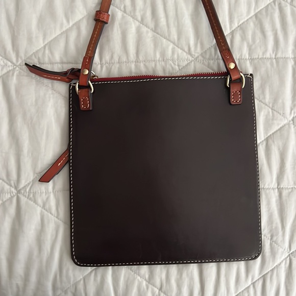 Dooney & Bourke Leather Crossbody Bag dark chocolate brown - Picture 8 of 16